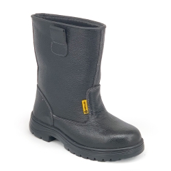 Mid Calf Men Safety Boots Shoes SFA755A5 Black PROTEK